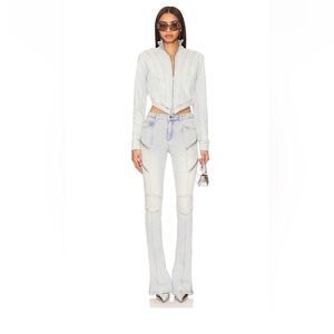 NWT SER.O.YA Ferris Flare leg jean in color called Skylight.